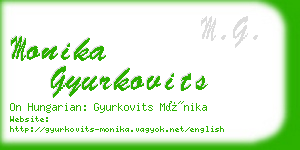 monika gyurkovits business card